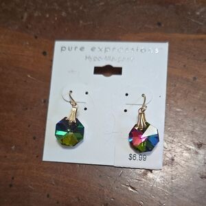 Vintage Y2k Pure Expressions Hypo-Allergenic Multicolor - Rainbow Earrings NWT💫